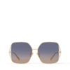 Pearl Twirl Square Sunglasses