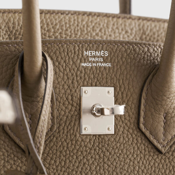 Hermès Birkin 25 Togo Toundra Palladium Hardware