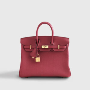 Hermès Birkin 25 Togo Rubis Gold Hardware