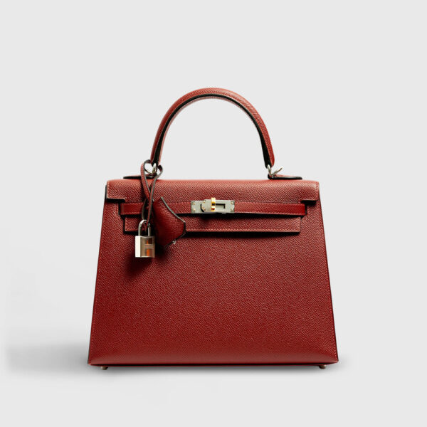 Hermès Kelly 25 Epsom Rouge H Electrum Sellier
