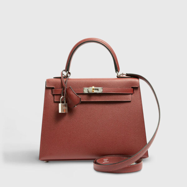 Hermès Kelly 25 Epsom Rouge H Electrum Sellier