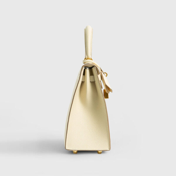 Hermès Kelly 25 Epsom Craie Sellier Gold Hardware