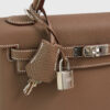 Hermès Kelly 25 Togo Etoupe Retourne Palladium Hardware