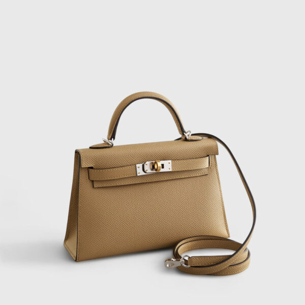 Hermès Kelly Mini Epsom Poussiere Electrum Sellier