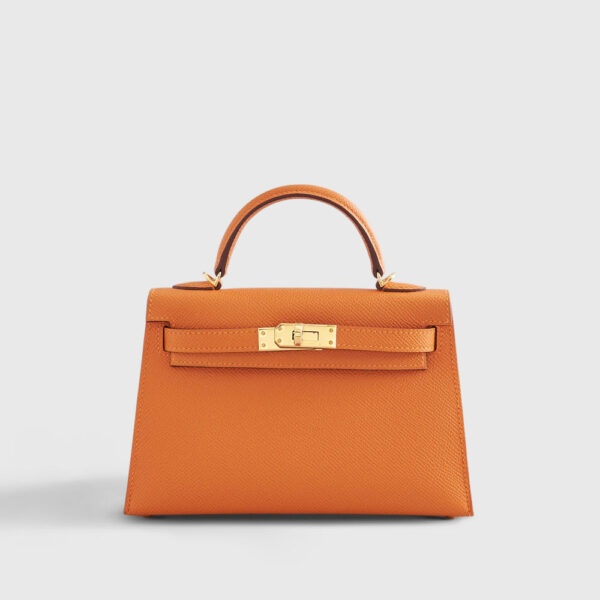 Hermès Kelly Mini Epsom Orange Gold Hardware