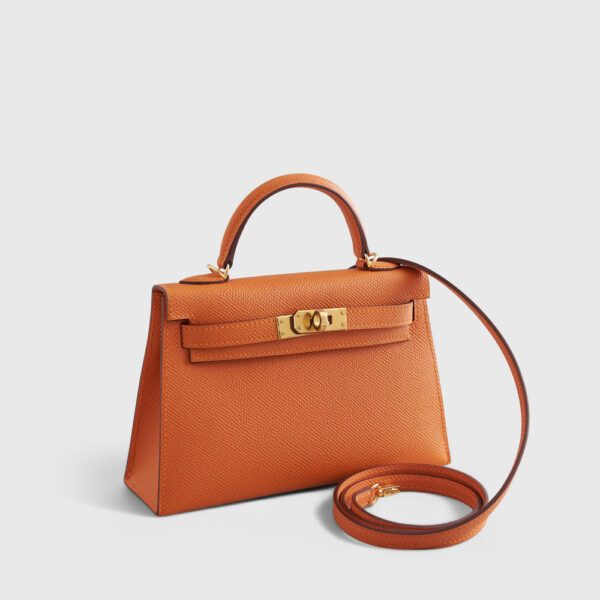 Hermès Kelly Mini Epsom Orange Gold Hardware