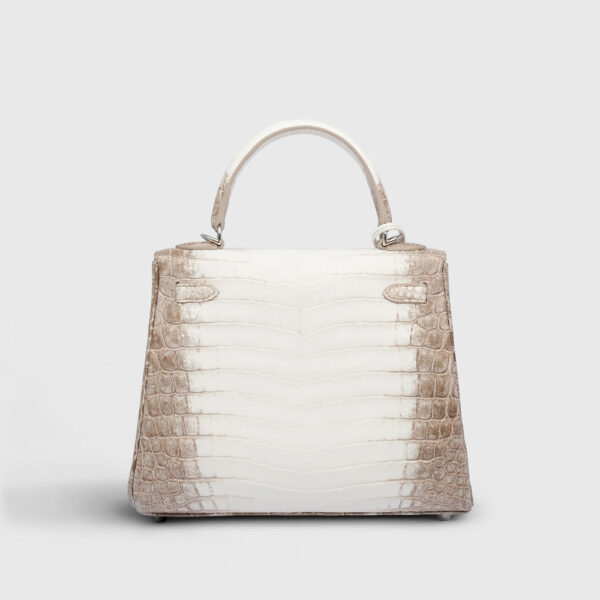 Hermès Kelly 25 Croc Himalaya Palladium Hardware