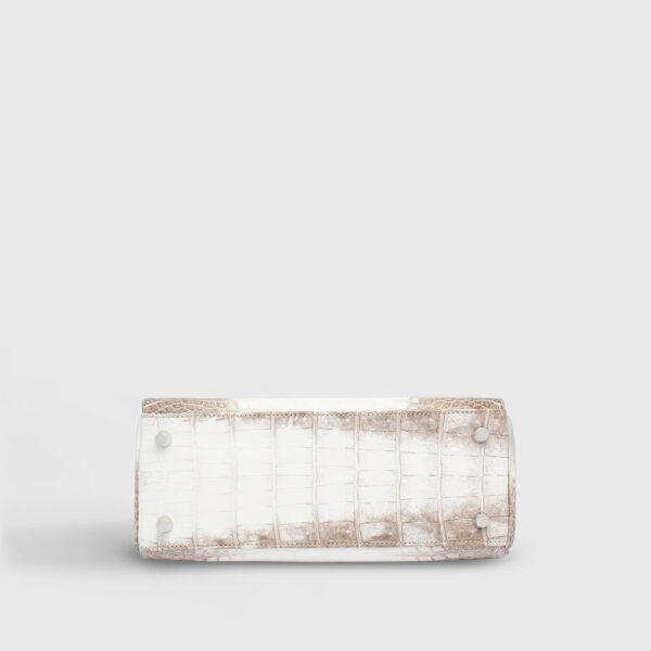 Hermès Kelly 25 Croc Himalaya Palladium Hardware