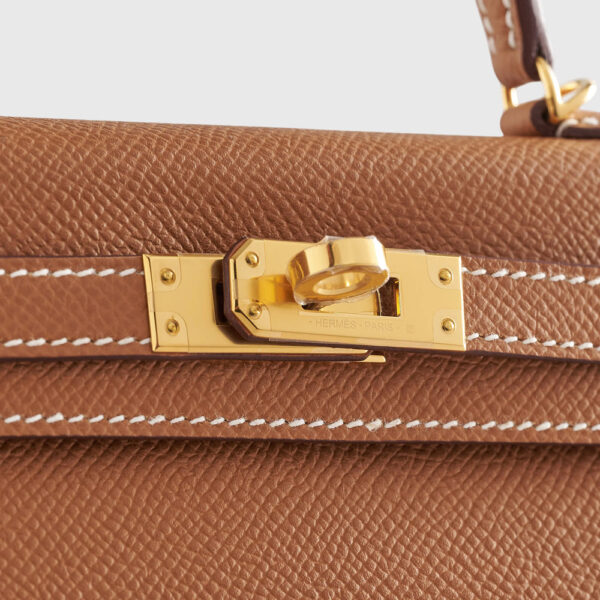 Hermès Kelly Mini Epsom Gold Sellier Gold Hardware