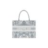 ⑥Medium Dior Book Tote Bag in Blue and Ecru Toile de Jouy Reverse Embroidery