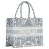 ⑥Medium Dior Book Tote Bag in Blue and Ecru Toile de Jouy Reverse Embroidery